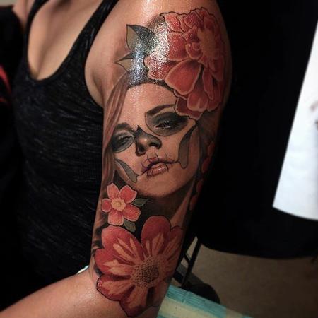 Tattoos - Day of Dead flowers - 111377